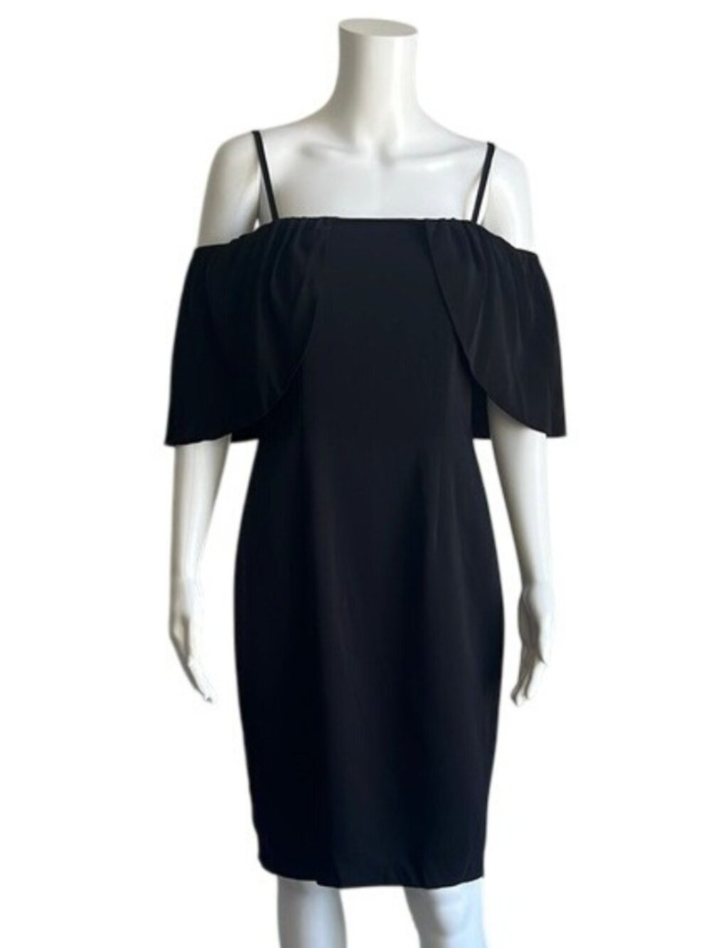 Trina Turk Off The Shoulder Knee Length Dress in Black - 4/6